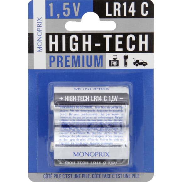 2 piles LR14/C High Tech