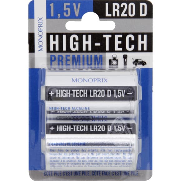 2 piles LR20/D High Tech