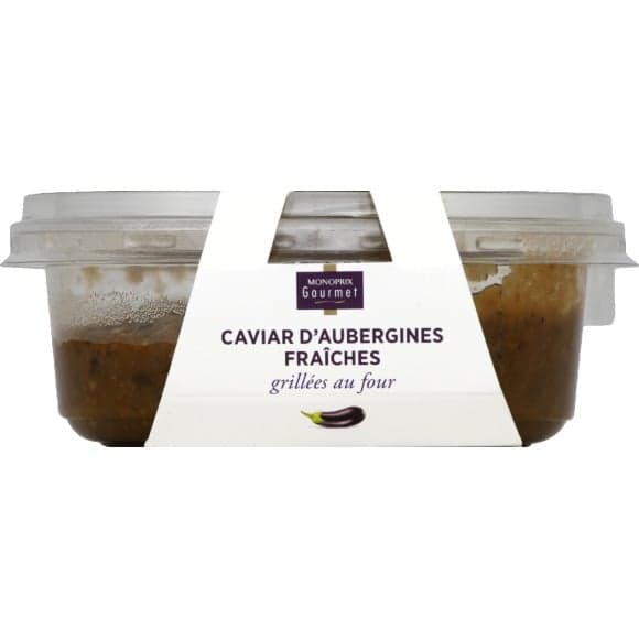 Caviar d'aubergines fraîches grillées au four