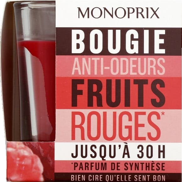 Bougie anti-odeurs fruits rouges