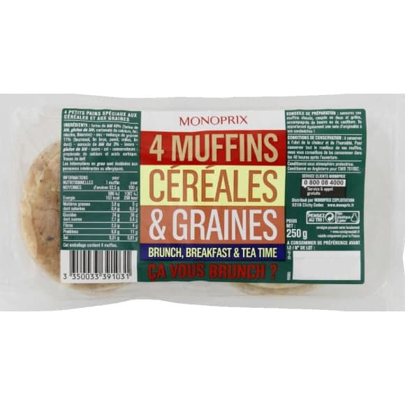 Muffins céréales & graines