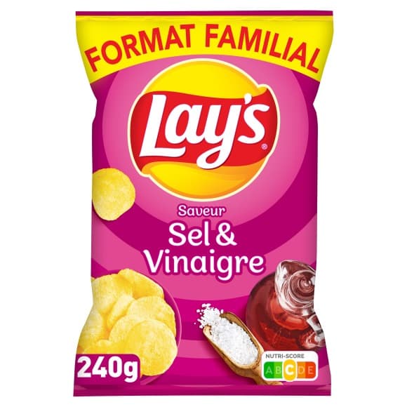 Chips saveur sel & vinaigre, Format familial