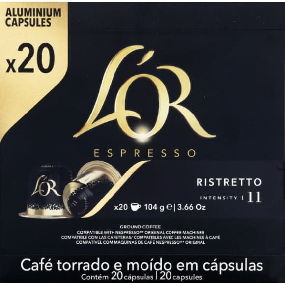 Capsules de café espresso, Ristretto, Intensité 11