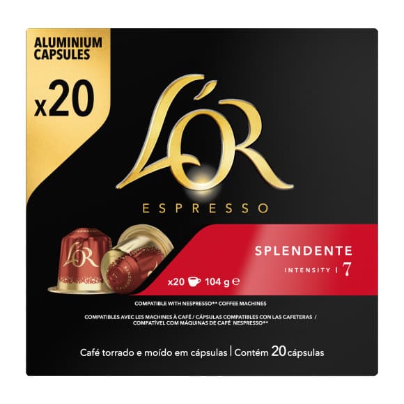 Capsules de café espresso, Splendente, Intensité 7