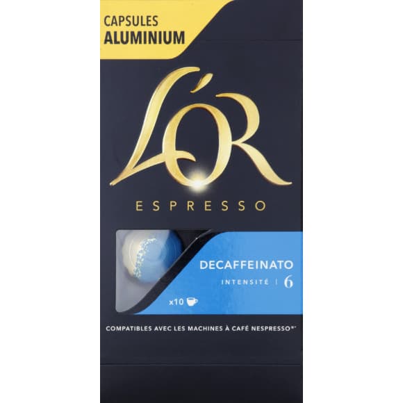 Espresso café decaffeinato intensité 6