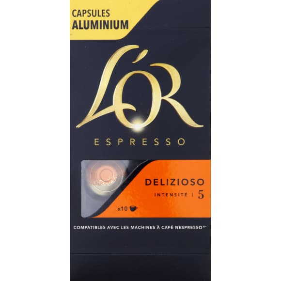 Capsules de café espresso en aluminium, Delizioso, Intensité 5
