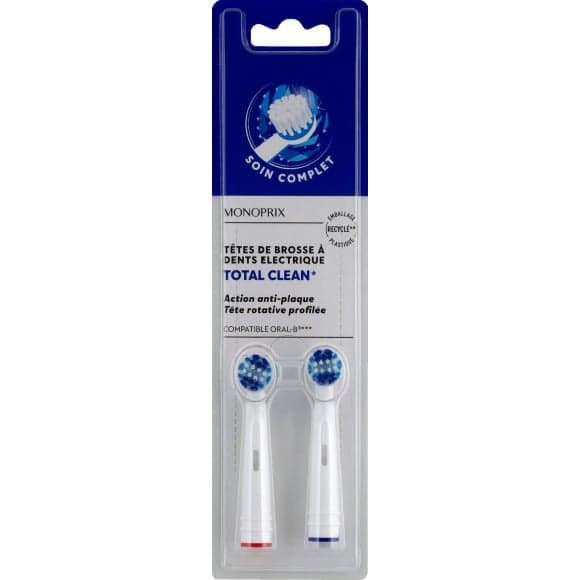 Têtes de brosse à dents électrique Total Clean