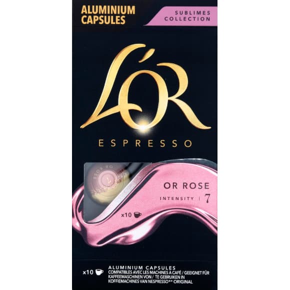 Capsules de café espresso en aluminium, Or Rose, Intensité 7
