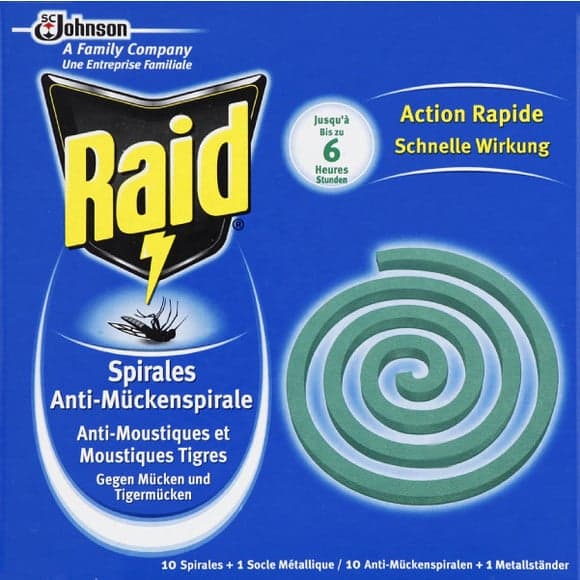 Spirale anti-moustiques usage exterieur