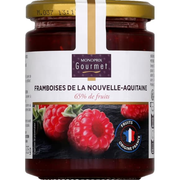 Framboises de la Nouvelle-Aquitaine 65% de fruits