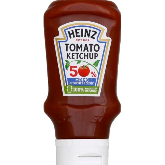 Tomato ketchup,-50% de sucre & de sel