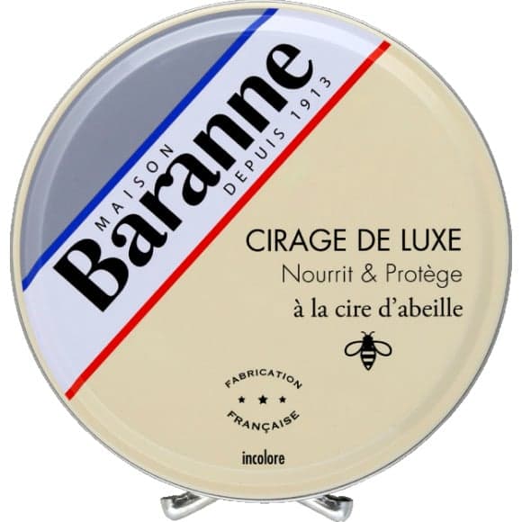 Cirage de Luxe Marron Nourrit et Protège à la Cire d'Abeille Française  BARANNE