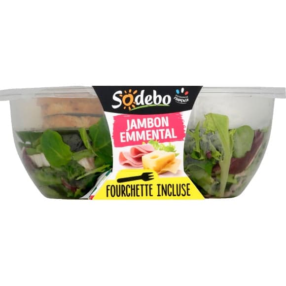 Salade tartinable ail et fines herbes, jambon emmental