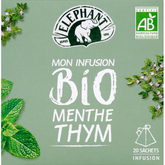 Infusion menthe thym, bio