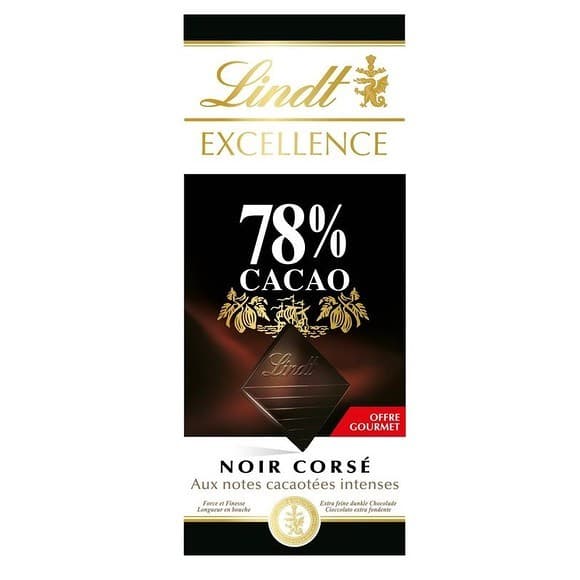 Chocolat noir corsé aux notes cacaotés intenses 78% cacao