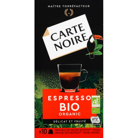 Capsules de café espresso, délicat & fruité, n°6, bio organic