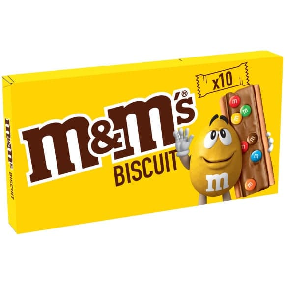 Biscuit nappé de chocolat au lait & de M&M's mini