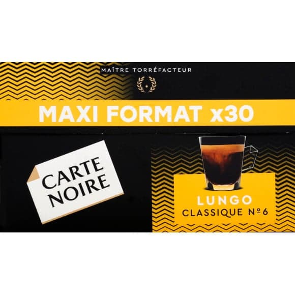 Capsules de café espresso, Lungo Classic, maxi format
