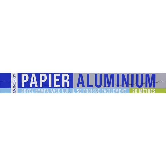 Papier aluminium 20 mètres