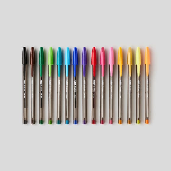 15 stylos billes, Crystal Multicolor