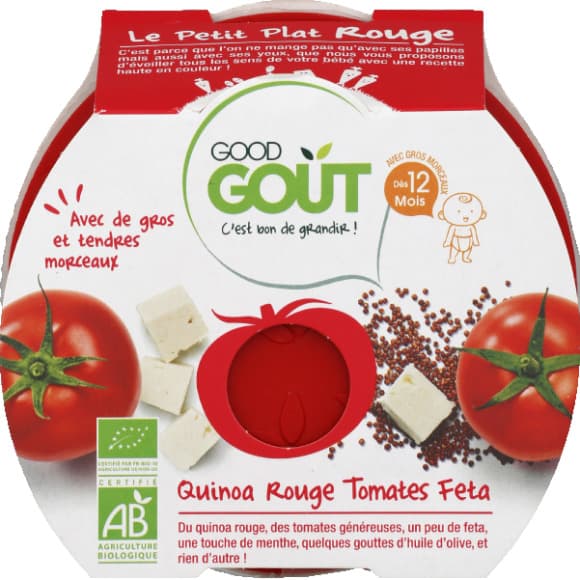 Plat quinoa rouge, tomates et feta dès 12 mois bio