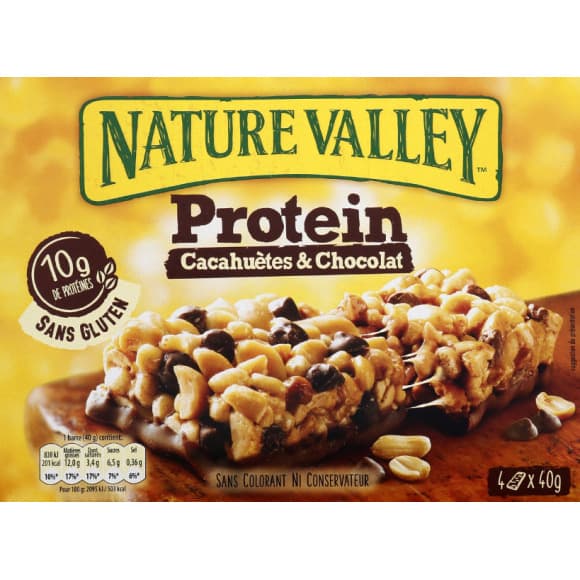 Barre de céréales protein cacahuètes & chocolat