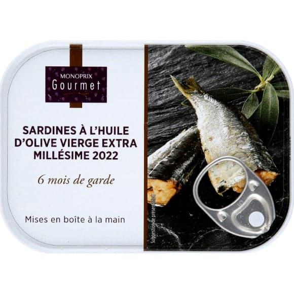 Sardines à l huile d olive vierge extra