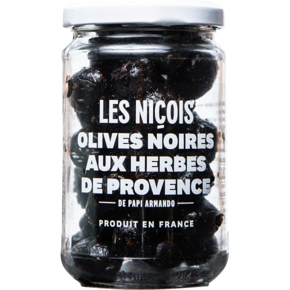 Olives noires aux herbes de Provence de Papi Armando