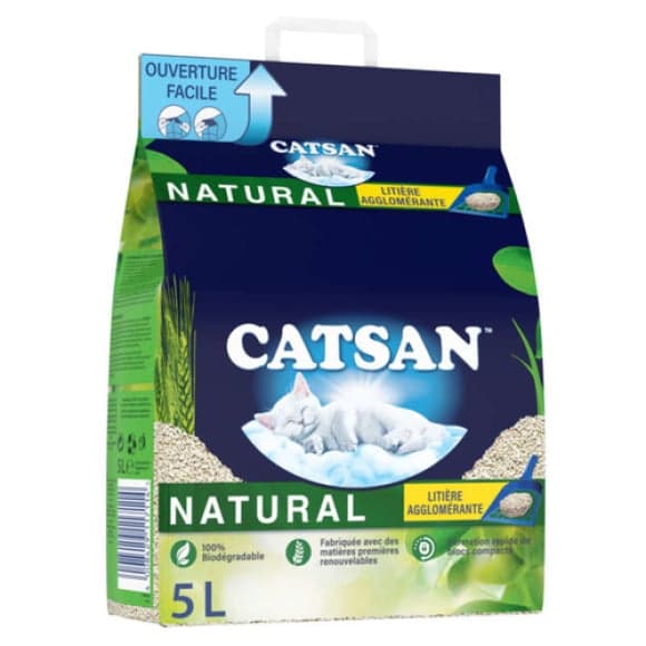 Catsan natural agglomérante litière végétale pour chat