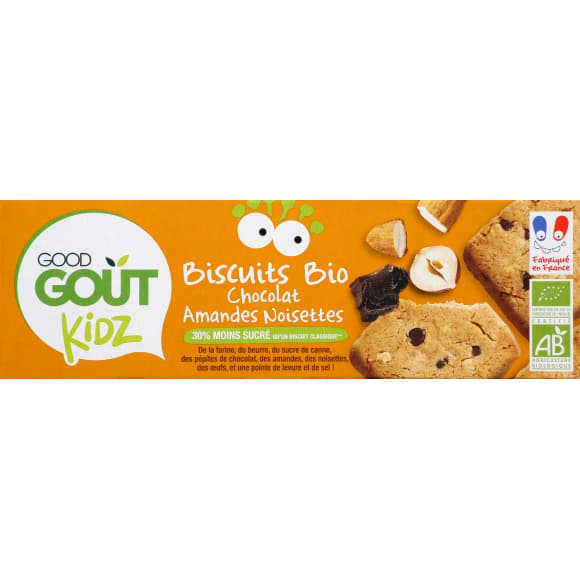 Biscuits bio chocolat amande noisette