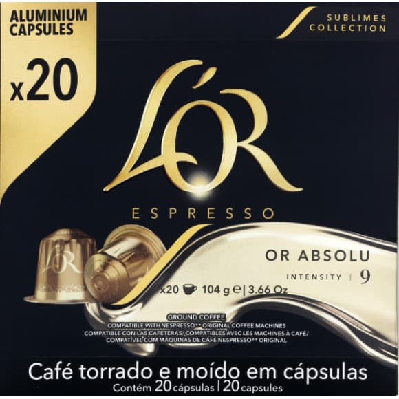 Capsules de café Or Absolu, intensity 9