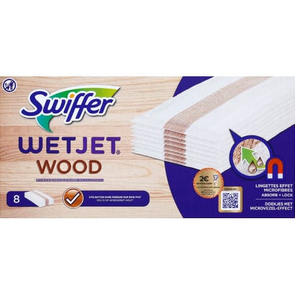 Wetjet wood lingettes