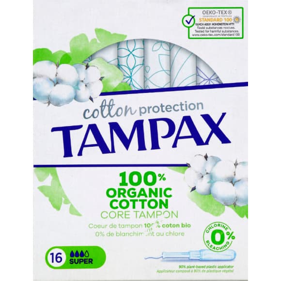 Tampon cotton bio super