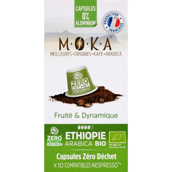 Capsule de café arabica bio Ethiopie, fruité & dynamique
