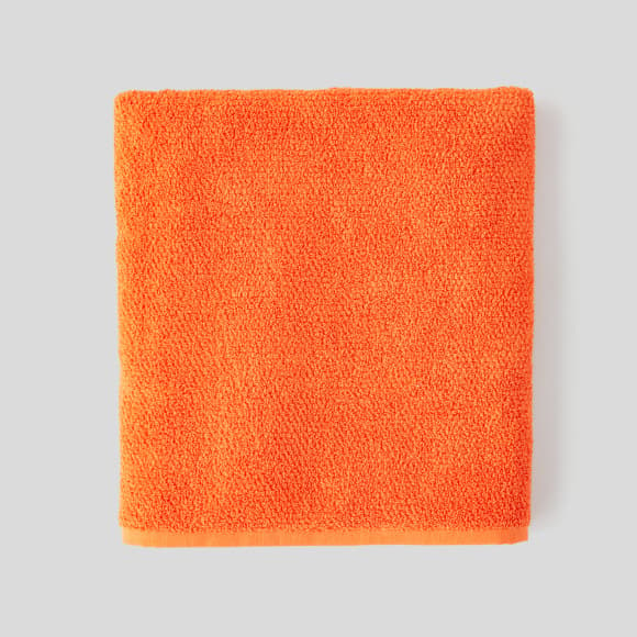 Drap de bain, 70x140cm, couleur orange, coton bio