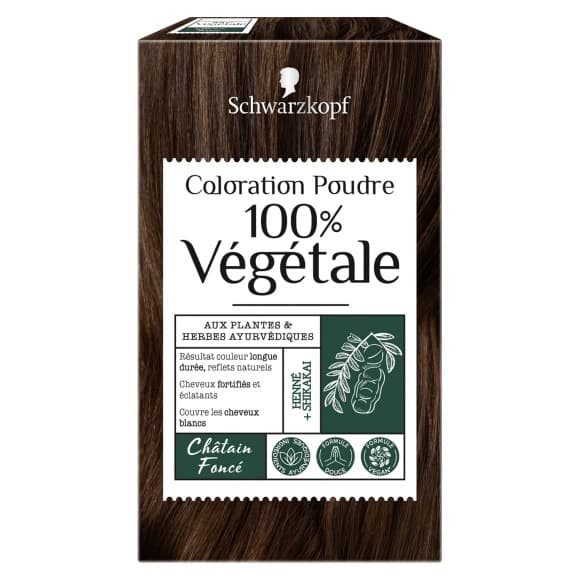 Coloration poudre Châtain Foncé - 100% Végétale