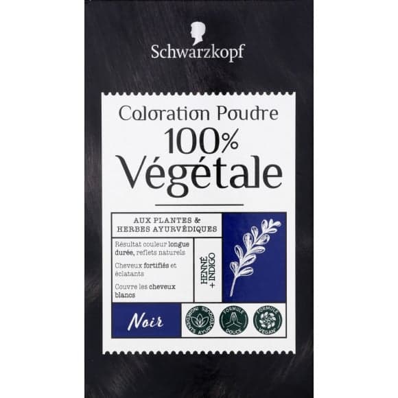 Coloration poudre Noir - 100% Végétale