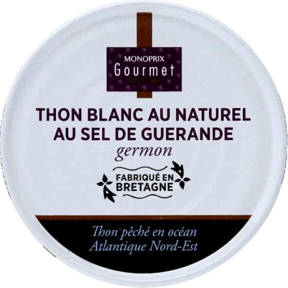 Thon blanc au naturel au sel de Guérande