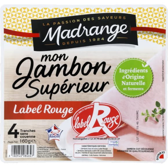 Jambon supérieur Label Rouge Ecopack