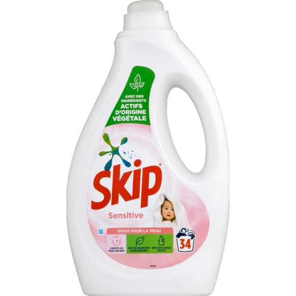 Skip - Lessive liquide science & nature sensitive 34 lavages