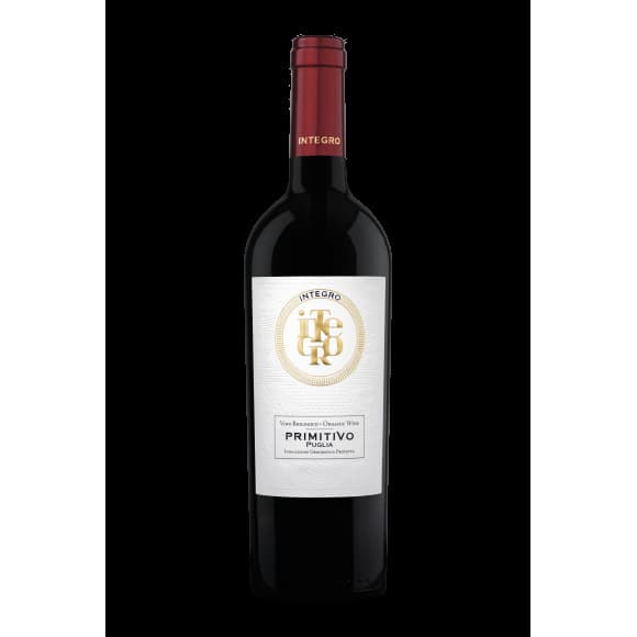 Vin italien Integro Primitivo, vin rouge bio, 2020