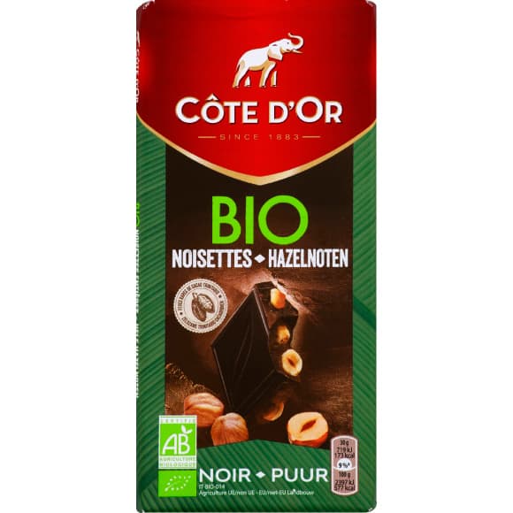Chocolat bio noir noisettes