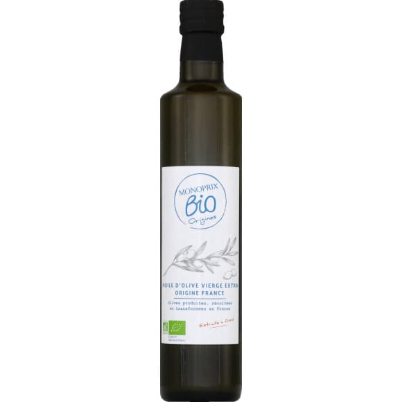 Huile d olive vierge extra bio origine France - Origines