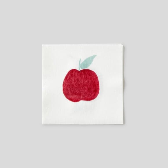20 serviettes 25x25 - Pomme rouge