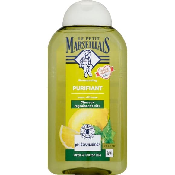 Shampooing gel Purifiant feuilles d'ortie & citron bio