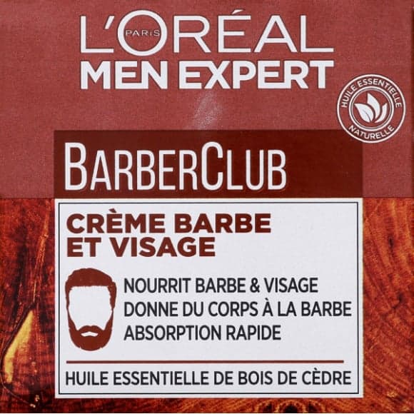 Men expert barber club creme barbe et visage 50ml