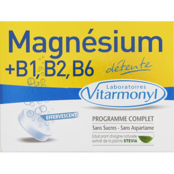 Complément alimentaire Magnésium +B1, B2, B6 goût agrumes