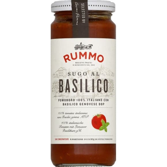 Sauce Rummo tomates et basilic