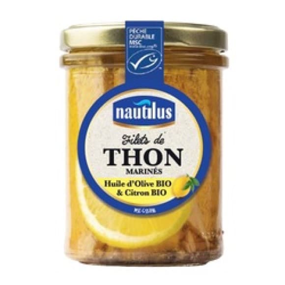 Filets de thon MSC citron bio à l huile d olive vierge bio