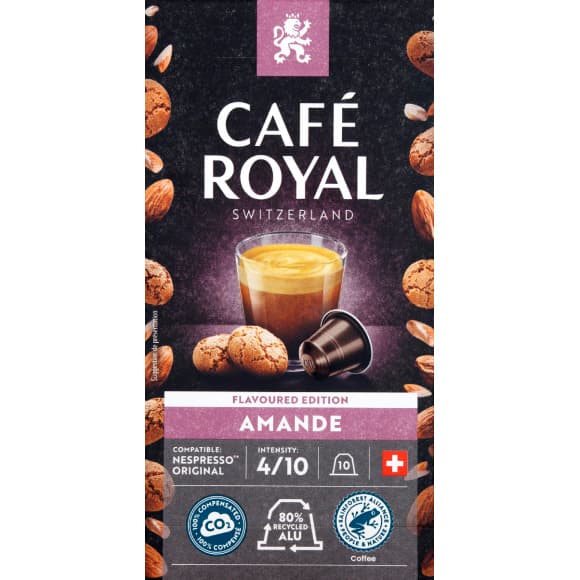 Café royal almond, capsules aluminium, intensity 4/10